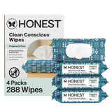 Honest Company Hypoallergenic Baby Wipes for Sensitive Skin, Fragrance-Free, 576 Count (6 Packs of 96)
