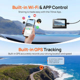 70mai 4K front and rear dash cam with STARVIS, Wi-Fi, GPS, and ADAS features
