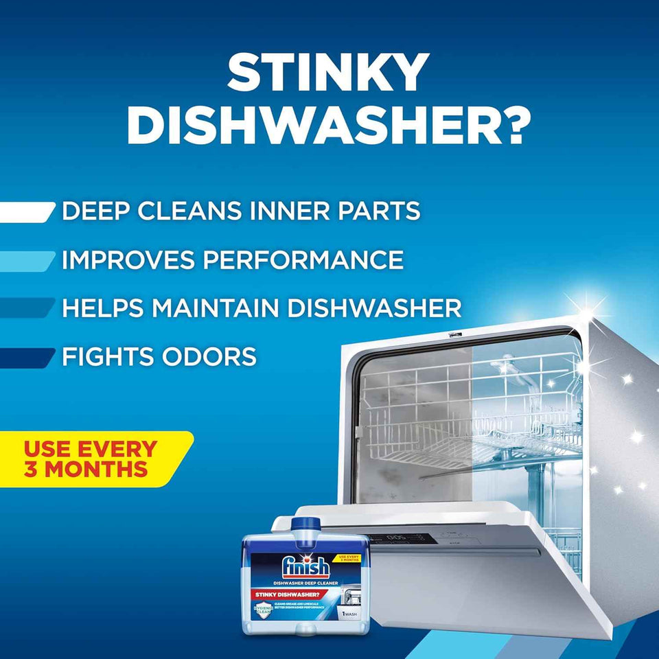 Finish heavy-duty dishwasher cleaner liquid, 3-month supply, 8.45oz bottle