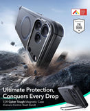 ESR for iPhone 17 Pro Max Case with Stash Stand, 7X Military-Grade Drop Protection with Camera Control, Shock-Absorbing Phone Rugged Cover, Compatible with MagSafe Accessories, Cyber Series, Black