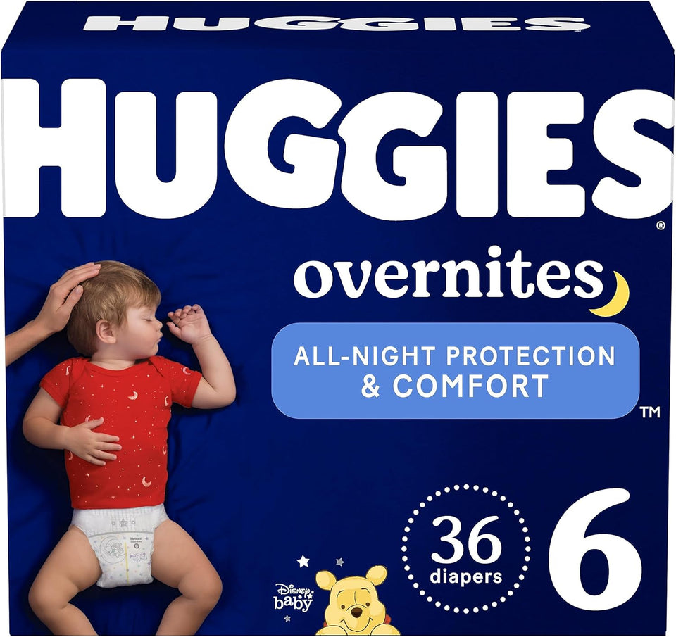 Huggies Overnites Size 5 Overnight Diapers, 50 Ct, 27+ lbs, Disney Designs
