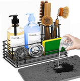 Kitchen Sink Caddy with Instant Drying Stone and Dish Sponge Holder