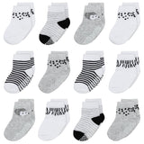 Mother's Choice Organic Cotton Baby Socks 0-6 Months, 12 pairs, Soft, Cozy, and Gentle Socks for Infants Girls and Boys
