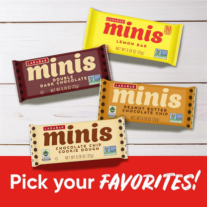 Larabar Peanut Butter Chocolate Chip Mini Bars, Gluten Free Vegan, 20 ct
