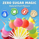 Zollipops sugar-free lollipops for a healthy smile, great for kids, diabetics, and keto diet, natural fruit variety