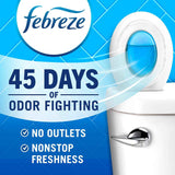 Febreze Bathroom Air Freshener 4 Count Odor Fighting, Long Lasting Plug In Alternative for Small Spaces