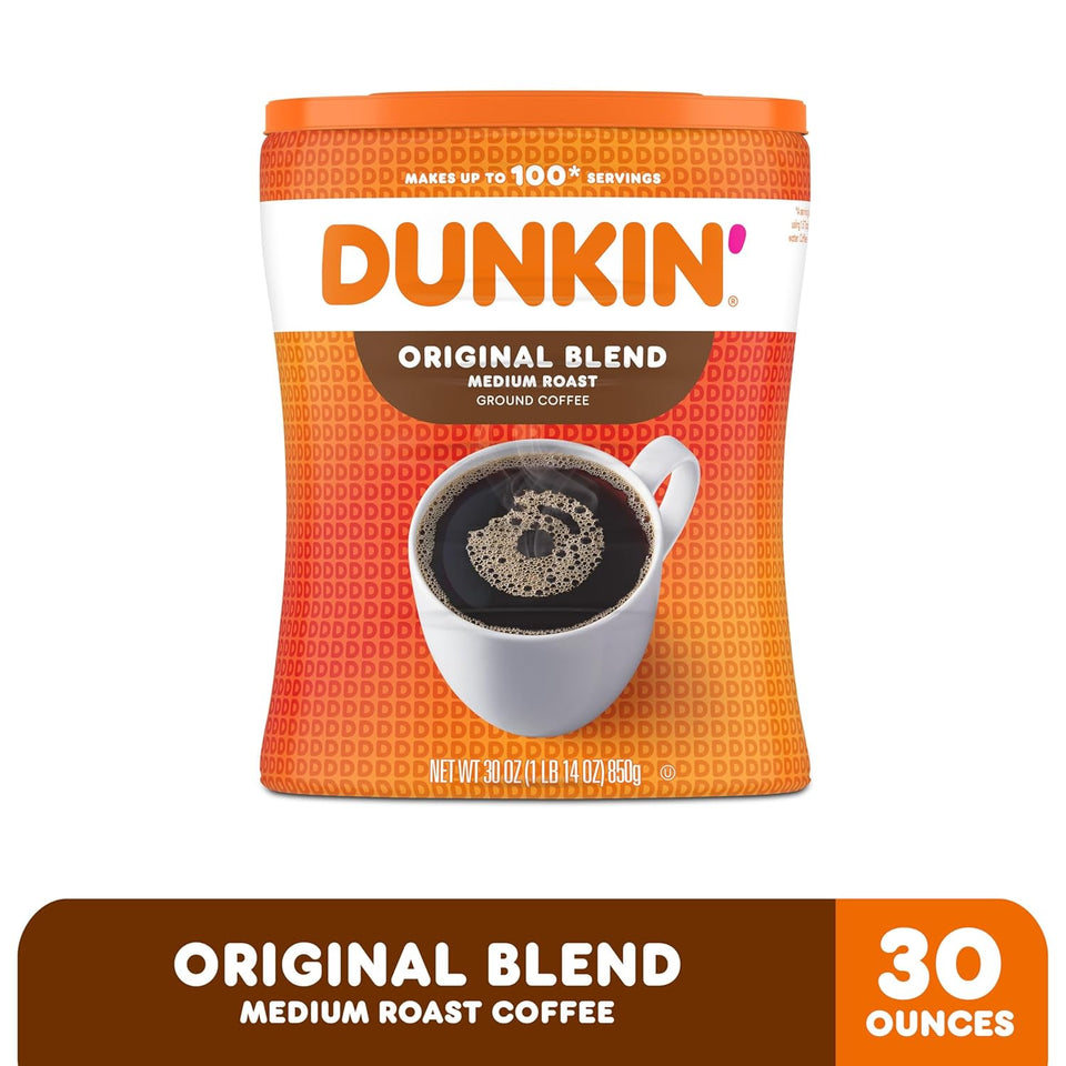 dunkin original blend medium roast 30 ounce ground coffee