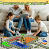 HarworLife Magnetic Tiles Road Set, Magnetic Building Blocks for Toddler Kids, Montessori Educational Magnet Toys for Kids Ages 3+Year Old, STEM Creative Toy for Christmas Birthday Gifts