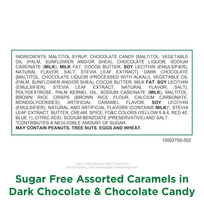 RUSSELL STOVER Sugar Free Assorted Caramels in Chocolate Candy, 15.3 oz. bag
