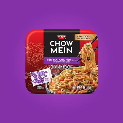 Nissin Chow Mein Noodles, Teriyaki Chicken, 4 Ounce (Pack of 8)