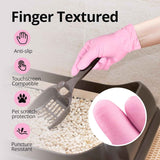 Food-Grade Pink Nitrile Gloves: 3-mil, Latex-Free, Powder-Free, 100-ct Box (Medium)