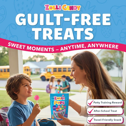 Zollipops Clean Teeth Lollipops, Anti Cavity, Sugar Free Candy for a Healthy Smile Great for Kids, Diabetics and Keto Diet, Natural Fruit Variety, 5.2oz (packaging may vary)