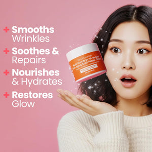 SeoulCeuticals 97.5% snail mucin moisturizer cream, cruelty free, K beauty skincare day and night repair cream, 2 oz