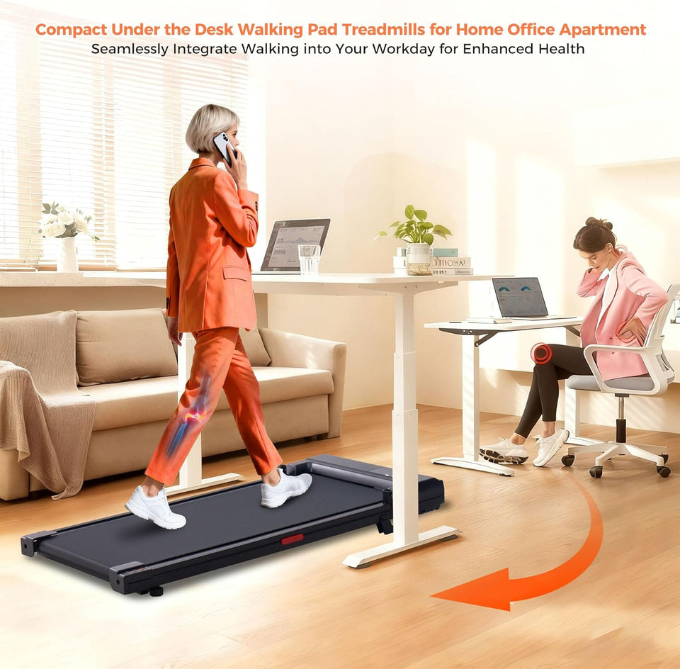 Walking Pad Treadmill with Handle Bar, 2026 Upgrade Portable Under Desk Treadmill for Home Small with Handles, 3.0HP Walking Pad for Home, 0.6-7.6MPH, 350LBS