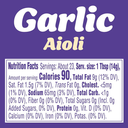Kraft Mayo Garlic Aioli (12 oz Bottle)