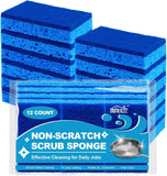 HOMEXCEL Sponges Kitchen 24pcs, Non-Scratch Scrub Dish Sponge Safe on Non-Stick Cookware, Dual Sided Cleaning Sponges for Kitchen, Household, Bathroom and More