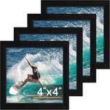 FIXSMITH 8x10 Picture Frame Set of 2, Photo Frame with HD Plexiglass, Display Pictures 5x7 with Mat or 8x10 Without Mat Multi Picture Frames Collage for Tabletop or Wall Display, Black