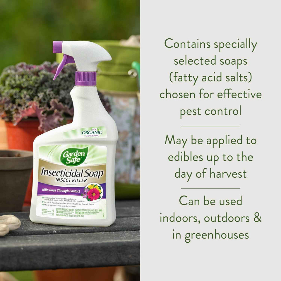 Garden Safe 32 oz. Insecticidal Soap Ready-to-Use, 1 Count (Pack of 1)