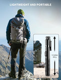 71" Phone Tripod & Selfie Stick, All in One Extendable Cell Phone Tripod with Wireless Remote, Tripods Stand for iPhone & Travel Selfie Stick 360° Rotation Compatible with iPhone Android, Camera