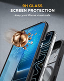 Miracase for iPhone 17 Pro Max Case 6.9" Full-Body Phone Case with Built-in Glass Screen Protector& Full Camera Protector, Camera Control [Magnetic with MagSafe] Drop Proof 17 ProMax Cover, Black