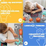Science kits for kids, electronics exploration, 35 circuit parts, STEM educational toy gifts for ages 3-12