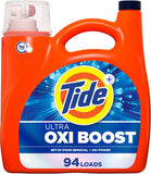 Tide Ultra Oxi Boost Liquid Laundry Detergent, 132 fl oz, 94 Loads, Advanced Stain Remover, Laundry Detergent Liquid with Extra Oxi Power (Packaging May Vary)