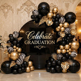 RUBFAC Gold Balloons 129pcs Different Sizes 18 12 10 5 Inch, Metallic Gold Balloon Garland Arch Kit for Graduation Party Wedding Holiday Happy Birthday Decoration
