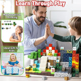 Intoypad 300PCS Magnetic Blocks for Kids, 0.8in Magnetic Building Block Toys for Boys Girls Age 3 4 5 6 7 8 9 10 Magnet Cubes Game Magnetic Tiles STEM Toys Christmas Birthday Gifts for Kids Toddlers