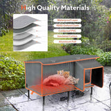 siwa mary heated cat house weatherproof outdoor cat shelter with cat heating pad