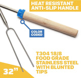 MalloMe s'mores sticks for fire pit long - 5 pack of 32-inch marshmallow roasting sticks