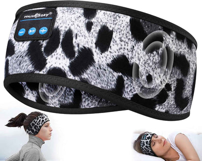 MUSICOZY Sleep Headphones Bluetooth 5.4 Headband, Sports Wireless Earphones Sweat Resistant Earbuds Sleeping Headphone with Ultra-Thin HD Stereo Speaker for Workout Running Cool Gadgets Unique Gifts