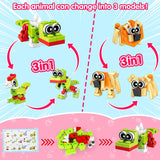 20PCS Mini Animal Building Blocks Party Favors for Kids 4-8 8-12 Goodie Treat Bag Stuffers Classroom Treasure Box Toys Carnival Prizes Bulk Pinata Fillers Birthday Trinket Back to School Student Gifts