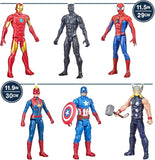 Marvel Titan Hero Series Action Figure Multipack, 6 Action Figures, 12-Inch Toys, Inspired By Marvel Comics, For Kids Ages 4 And Up (Amazon Exclusive)