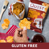 Quest Nutrition BBQ Protein Chips, 19g protein, 4g net carbs, gluten-free, 1.1 oz, pack of 12