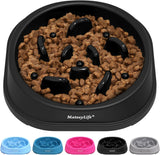 MateeyLife slow feeder dog bowls, 2PCS, anti-choking puzzle dog food bowls, anti-slip interactive feeding slow down eating for medium breeds