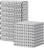 Kitinjoy Cotton 8 Pack Terry Kitchen Dish Cloths, 12 x 12 Inches Super Soft and Absorbent Dish Rags, Quick Drying Dish Towels for Washing Dishes, Mixed Color