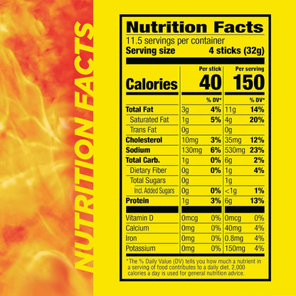Slim Jim Smoked Meat Sticks, Original Flavor, 6g Protein Per Serving, Snack Size, 0.28 oz. (46 Count)
