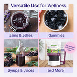 usda-certified 100% organic dried elderberries 1lb bulk non-irradiated non-gmo whole black elderberry