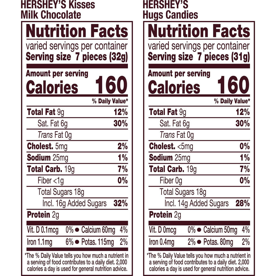 hersheys hugs & kisses assorted flavored 21.4 oz valentines candy bag kosher gluten-free milk chocolate