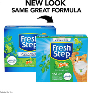 Fresh Step Advanced Clumping Litter with Febreze and Gain Scent, 37 lbs, 2 x 18.5 lb Box, Odor Control