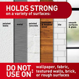 command damage-free broom and mop hangers, 2 hangers and 4 strips, wall mount household cleaning organizer