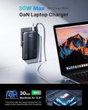 INIU Portable Charger, Ultra Slim & Small 45W Fast Charging Power Bank, 10000mAh GaN Battery Pack with Built-in AC Wall Plug, Flight-Safe Travel 3-in-1 Powerbank, for iPhone 17 16, Samsung, Tablet etc