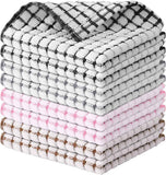 Kitinjoy Cotton 8 Pack Terry Kitchen Dish Cloths, 12 x 12 Inches Super Soft and Absorbent Dish Rags, Quick Drying Dish Towels for Washing Dishes, Mixed Color