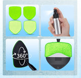 xin dell extendable windshield cleaner for car with pivot head and reusable microfiber pads