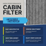 Spearhead Odor Defense Breathe Easy AC & Heater Cabin Filter | Fits Select 2016-2025 Toyota, Lexus, Subaru, 2016-2023 CX-9 Like OEM | Up to 25% Longer Lasting w/Activated Carbon (BE-157)