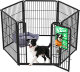 FXW Homeplus Unleashed Indoor Dog Playpen - Stress-Free and Safe Play, Heavy Duty 24 Inch 6 Panels Dog Pen for Puppy and Small Dogs, Black│Patented
