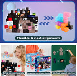 Goody King 100PCS Space Rocket Magnetic Building Blocks |Space Adventure Magnetic Blocks Set, STEM Montessori Stacking Toy, Building Playsets for Boys and Girls Ages 3-10,Sensory Tile Birthday Gifts