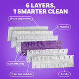 swiffer powermop multi-surface mopping pad refills for floor cleaning, 11-count, convenient cleaning solution