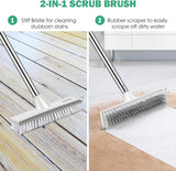 SetSail Floor Scrub Brush 51-Inch Adjustable Handle 2 in 1 Scrape Brush Stiff Bristle Floor Scrubber for Cleaning Shower Bathroom Garage Kitchen Wall Deck Tub Tile