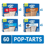 pop-tarts toaster pastries, variety pack, 60 count, sweet fillings, kids and adult snack